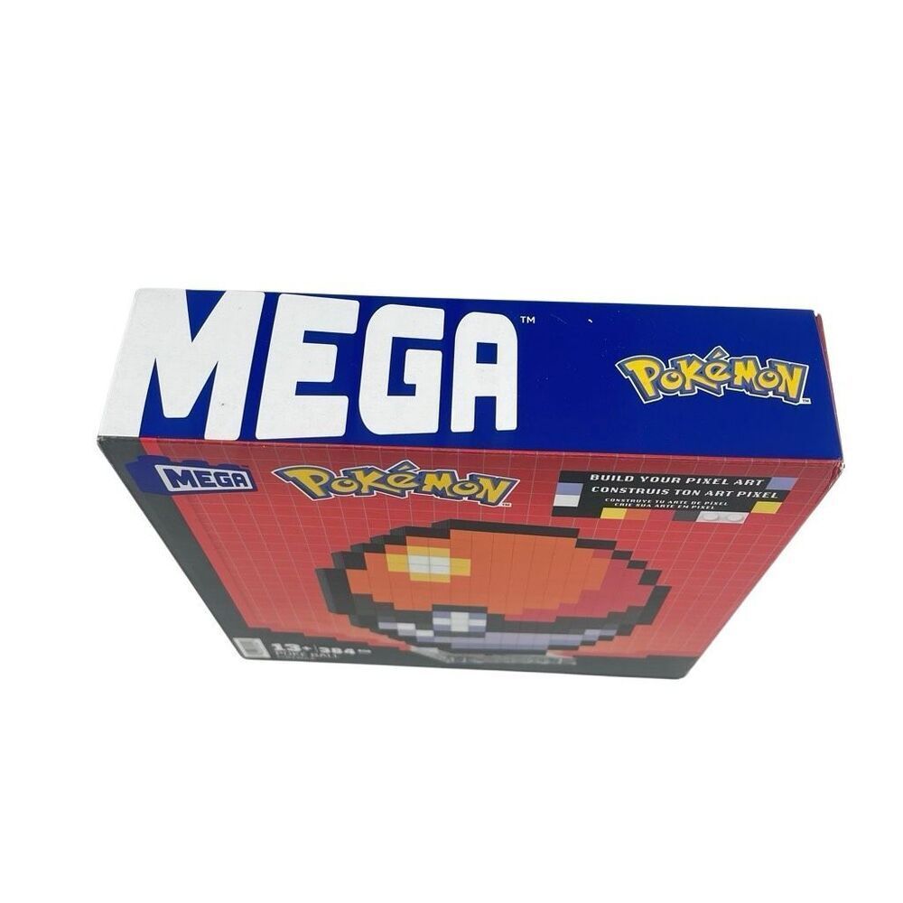 Mega Pokemon Poke Ball Pixel Art Building Set 384 Pieces New Sealed JGJ71 - Picture 9 of 15